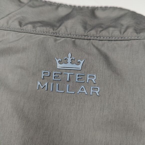 Peter Millar Crown Sport 1/4 Zip Sweater Gray Cameron Hybrid MF17EZ32 Mens Large - Picture 5 of 9